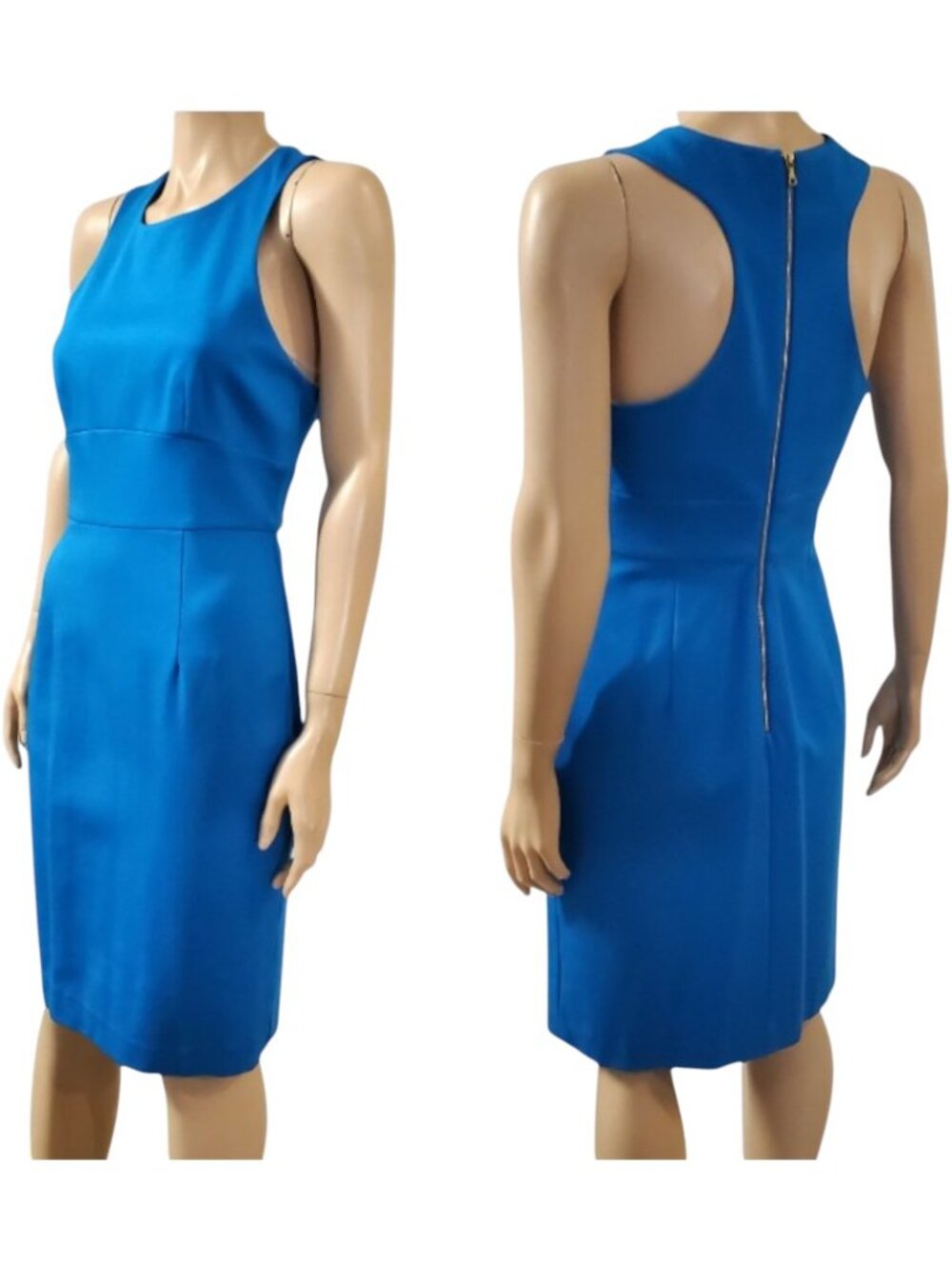 Trina Turk Robyn Dress Blue Sheath Racerback Sleeveless NWT Sz 8